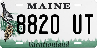 ME license plate 8820UT