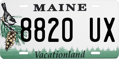 ME license plate 8820UX