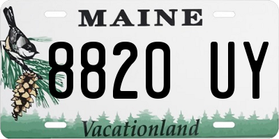 ME license plate 8820UY