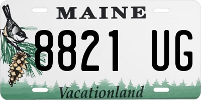ME license plate 8821UG
