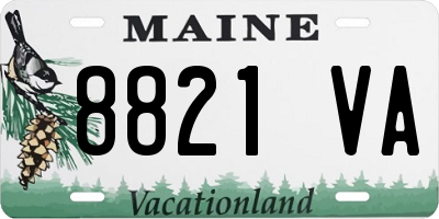 ME license plate 8821VA