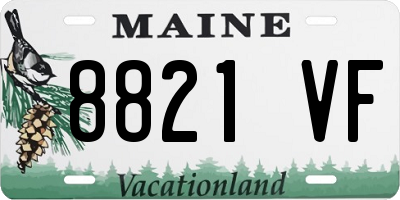 ME license plate 8821VF