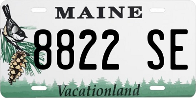 ME license plate 8822SE