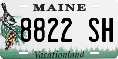 ME license plate 8822SH