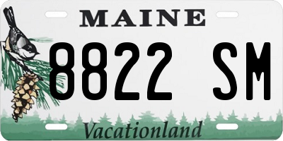 ME license plate 8822SM