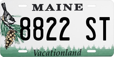 ME license plate 8822ST