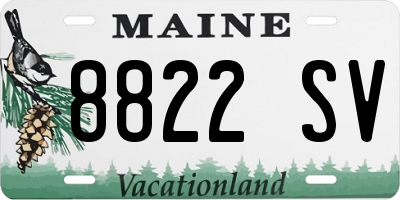 ME license plate 8822SV