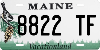 ME license plate 8822TF