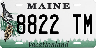ME license plate 8822TM