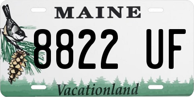 ME license plate 8822UF