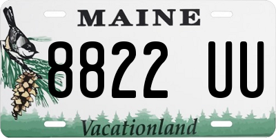 ME license plate 8822UU