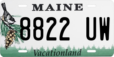 ME license plate 8822UW