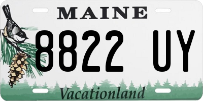 ME license plate 8822UY