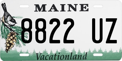 ME license plate 8822UZ