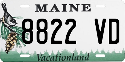ME license plate 8822VD