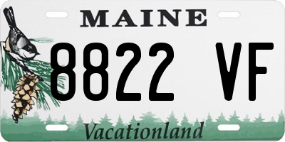 ME license plate 8822VF