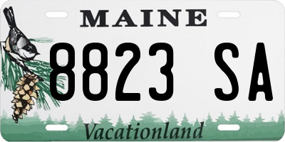 ME license plate 8823SA