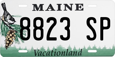 ME license plate 8823SP
