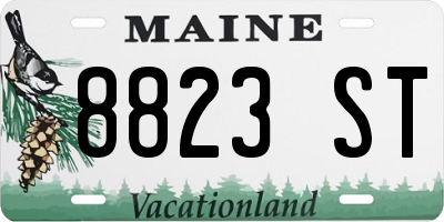 ME license plate 8823ST