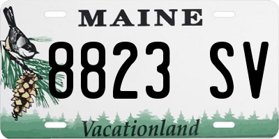 ME license plate 8823SV