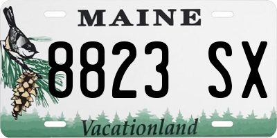 ME license plate 8823SX