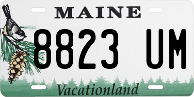 ME license plate 8823UM