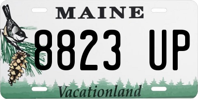 ME license plate 8823UP