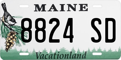 ME license plate 8824SD