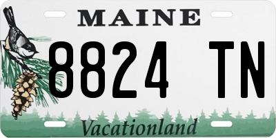 ME license plate 8824TN