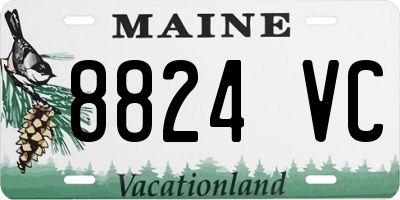 ME license plate 8824VC