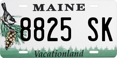ME license plate 8825SK