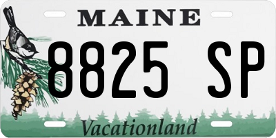 ME license plate 8825SP
