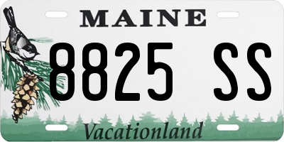 ME license plate 8825SS