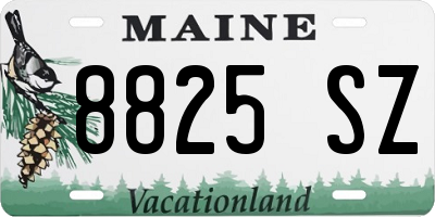 ME license plate 8825SZ