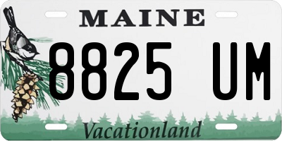 ME license plate 8825UM