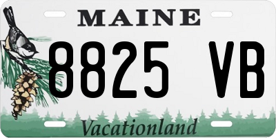 ME license plate 8825VB