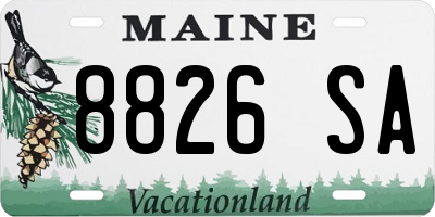 ME license plate 8826SA