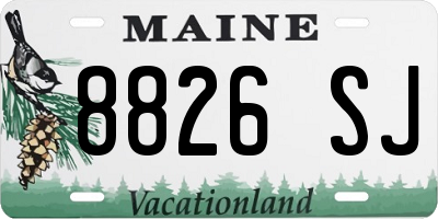 ME license plate 8826SJ