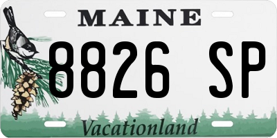 ME license plate 8826SP
