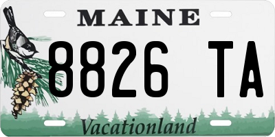 ME license plate 8826TA