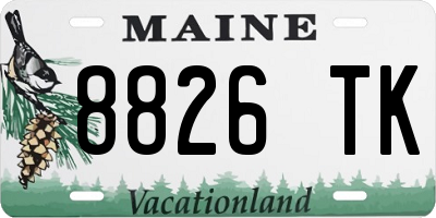 ME license plate 8826TK