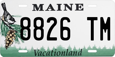 ME license plate 8826TM