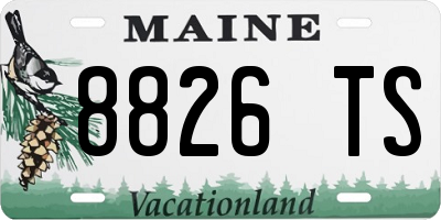 ME license plate 8826TS