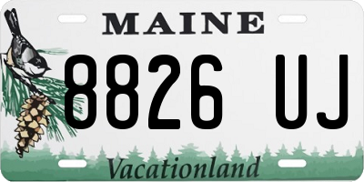 ME license plate 8826UJ