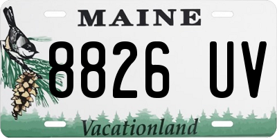 ME license plate 8826UV