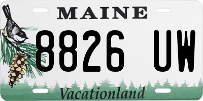 ME license plate 8826UW