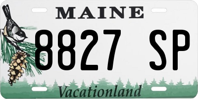 ME license plate 8827SP