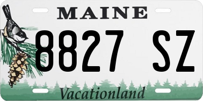 ME license plate 8827SZ