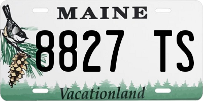 ME license plate 8827TS