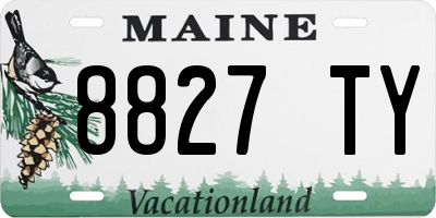 ME license plate 8827TY